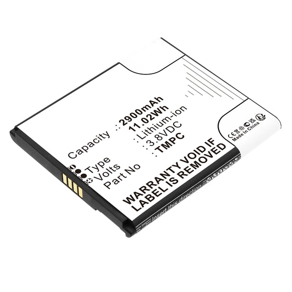 Batteries N Accessories BNA-WB-L19196 Credit Card Reader Battery - Li-ion, 3.8V, 2900mAh, Ultra High Capacity - Replacement for Sunni TMPC Battery