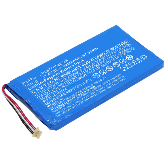 Batteries N Accessories BNA-WB-P17749 Diagnostic Scanner Battery - Li-Pol, 7.4V, 5000mAh, Ultra High Capacity - Replacement for XTOOL PL3769122-2S Battery