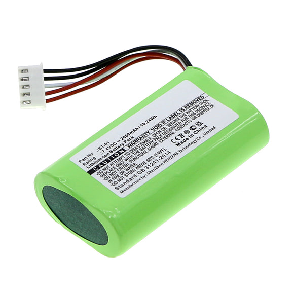 Batteries N Accessories BNA-WB-L8147 Speaker Battery - Li-ion, 7.4V, 2600mAh, Ultra High Capacity Battery - Replacement for Sony ST-01 Battery