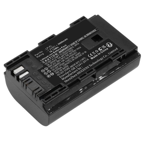 Batteries N Accessories BNA-WB-L17692 Strobe Lighting Battery - Li-ion, 7.2V, 2600mAh, Ultra High Capacity - Replacement for Canon LP-EL Battery