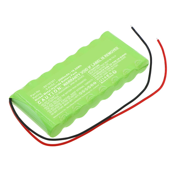 Batteries N Accessories BNA-WB-H18237 Automatic Doors Battery - Ni-MH, 9.6V, 2000mAh, Ultra High Capacity - Replacement for Dorma 80100301 Battery
