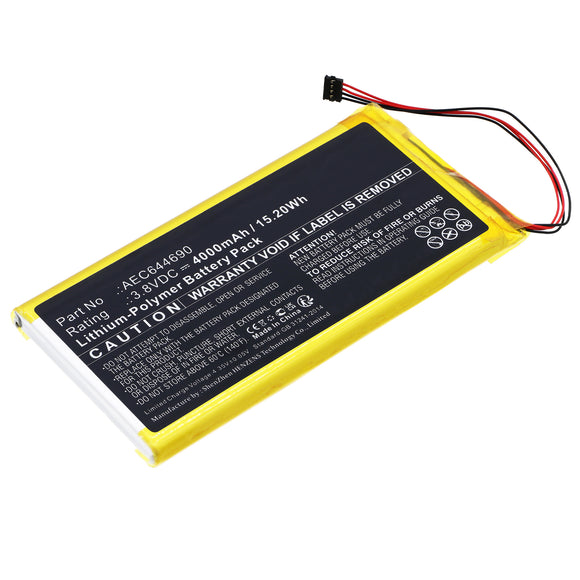 Batteries N Accessories BNA-WB-P18888 Amplifier Battery - Li-Pol, 3.8V, 4000mAh, Ultra High Capacity - Replacement for Fiio AEC644690 Battery