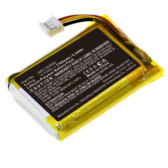 Batteries N Accessories BNA-WB-P17301 Amplifier Battery - Li-Pol, 3.7V, 1700mAh, Ultra High Capacity - Replacement for HiFiMAN AEC103550 Battery