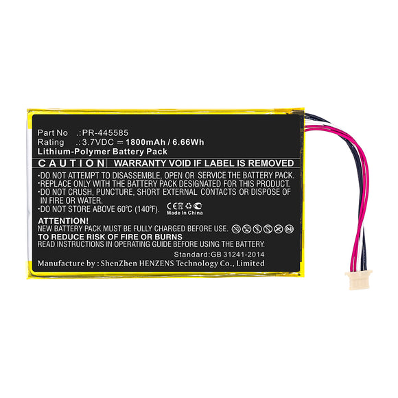 Batteries N Accessories BNA-WB-P16290 Tablet Battery - Li-Pol, 3.7V, 1800mAh, Ultra High Capacity - Replacement for Digiland PR-445585 Battery