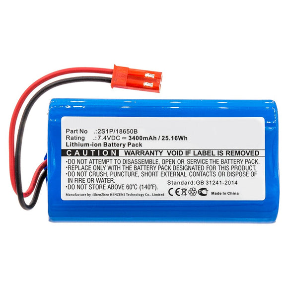 Batteries N Accessories BNA-WB-L10259 E-cigarette Battery - Li-ion, 7.4V, 3400mAh, Ultra High Capacity - Replacement for Arizer 2S1P/18650B Battery