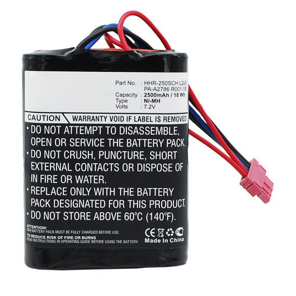Batteries N Accessories BNA-WB-H16319 Vehicle Battery - Ni-MH, 7.2V, 2500mAh, Ultra High Capacity - Replacement for Panasonic HHR-250SCH L2x3 Battery