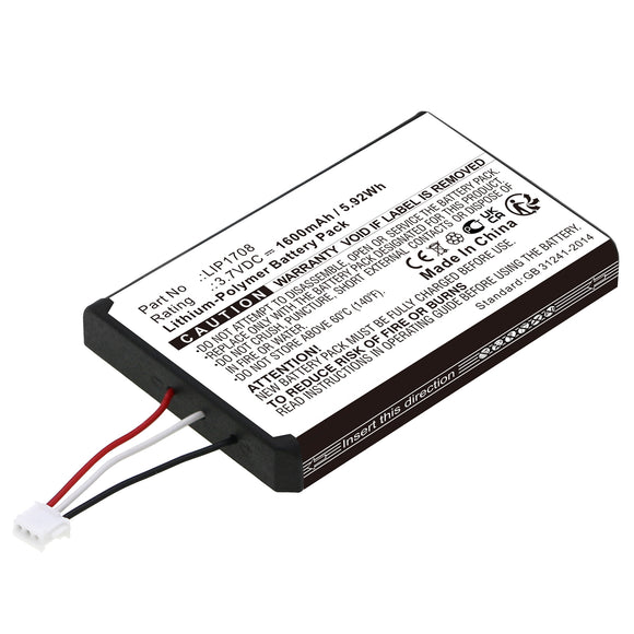 Batteries N Accessories BNA-WB-P17645 Game Console Battery - Li-Pol, 3.7V, 1600mAh, Ultra High Capacity - Replacement for Sony LIP1708 Battery
