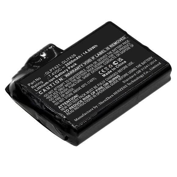 Batteries N Accessories BNA-WB-L17560 Thermal Electric Battery - Li-ion, 7.4V, 2000mAh, Ultra High Capacity - Replacement for Glovii GLI7426 Battery