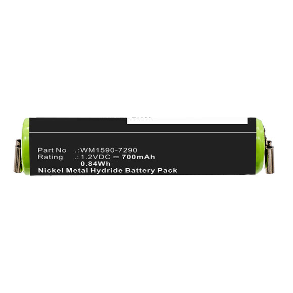 Batteries N Accessories BNA-WB-H14319 Shaver Battery - Ni-MH, 1.2V, 700mAh, Ultra High Capacity - Replacement for Wella WM1590-7290 Battery