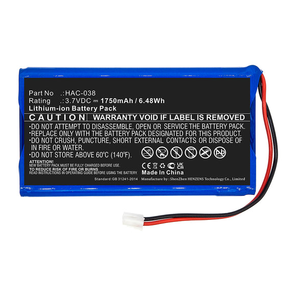 Batteries N Accessories BNA-WB-L16562 Game Console Battery - Li-ion, 3.7V, 1750mAh, Ultra High Capacity - Replacement for Nintendo  HAC-038 Battery