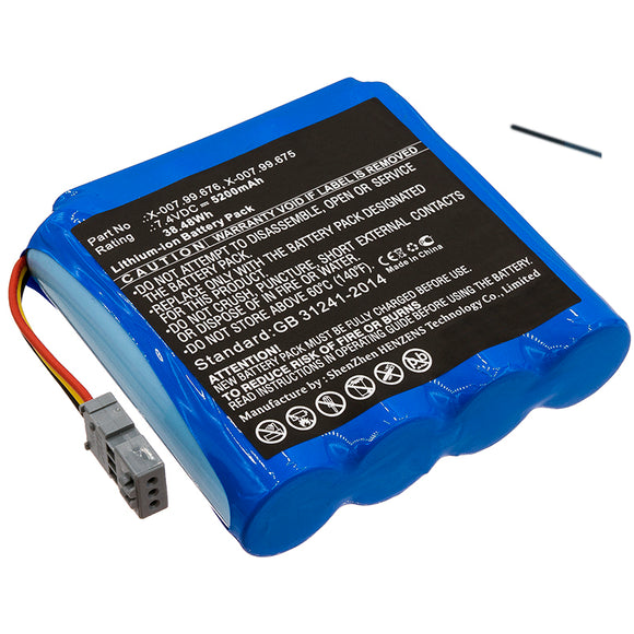 Batteries N Accessories BNA-WB-L11695 Medical Battery - Li-ion, 7.4V, 5200mAh, Ultra High Capacity - Replacement for Heine X-007.99.675 Battery