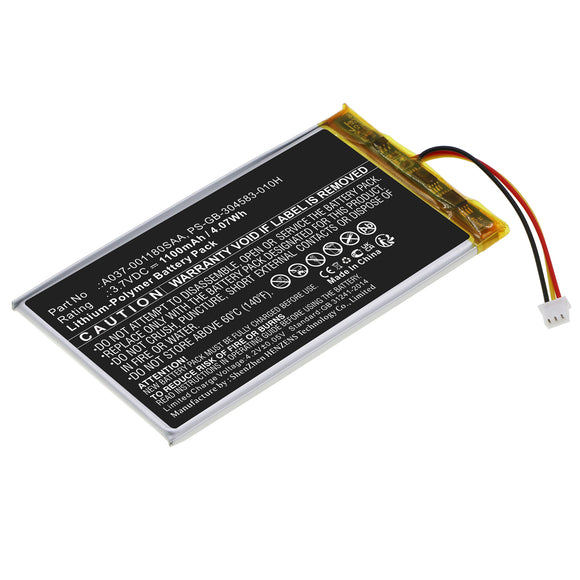 Batteries N Accessories BNA-WB-P18296 Credit Card Reader Battery - Li-Pol, 3.7V, 1100mAh, Ultra High Capacity - Replacement for SumUp A037-001180SAA Battery