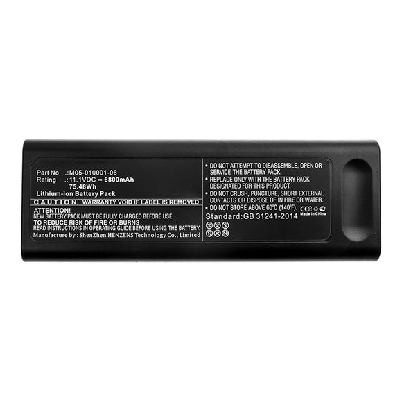 Batteries N Accessories BNA-WB-L15091 Medical Battery - Li-ion, 11.1V, 6800mAh, Ultra High Capacity - Replacement for GE 0146-00-0069 Battery
