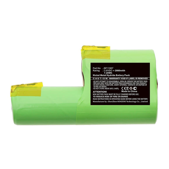 Batteries N Accessories BNA-WB-H12457 Kitchenware Battery - Ni-MH, 3.6V, 2000mAh, Ultra High Capacity - Replacement for Kenwood BF11957 Battery