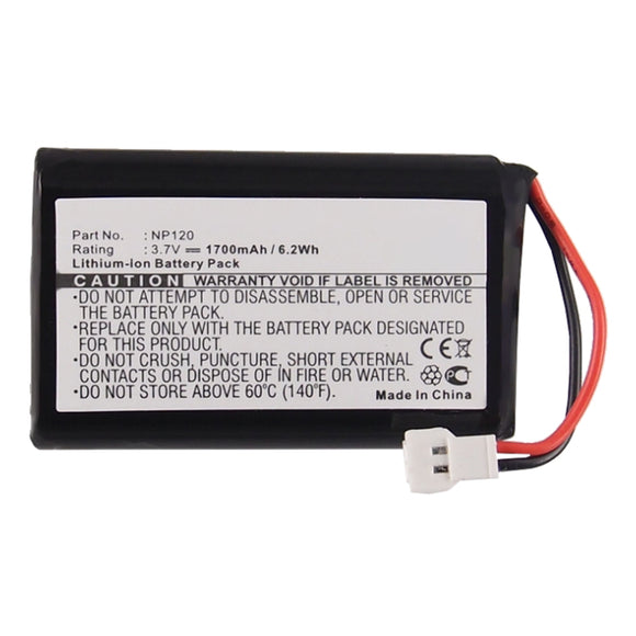 Batteries N Accessories BNA-WB-L13733 Recorder Battery - Li-ion, 3.7V, 1700mAh, Ultra High Capacity - Replacement for Seecode NP120 Battery