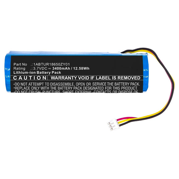 Batteries N Accessories BNA-WB-L9787 Amplifier Battery - Li-ion, 3.7V, 3400mAh, Ultra High Capacity - Replacement for AKAI 1ABTUR18650ZY01 Battery
