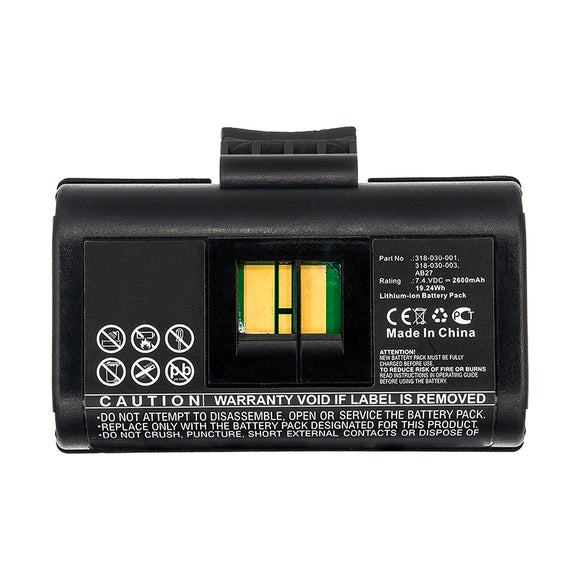Batteries N Accessories BNA-WB-L12779 Printer Battery - Li-ion, 7.4V, 3400mAh, Ultra High Capacity - Replacement for Intermec AB27 Battery