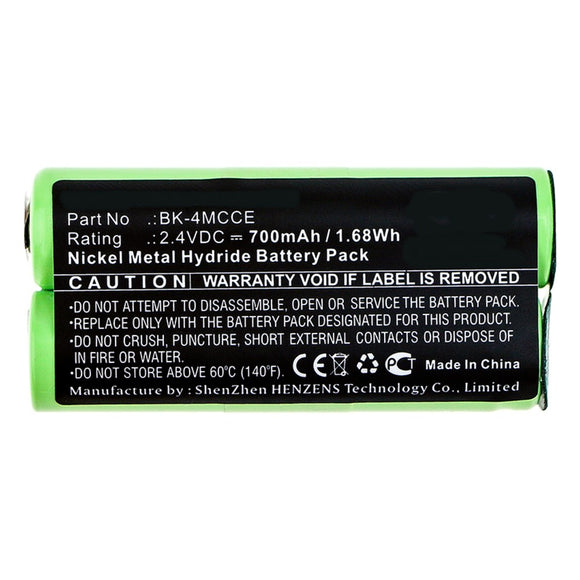 Batteries N Accessories BNA-WB-H8780 Shaver Battery - Ni-MH, 2.4V, 700mAh, Ultra High Capacity - Replacement for Waterpik BK-4MCCE Battery
