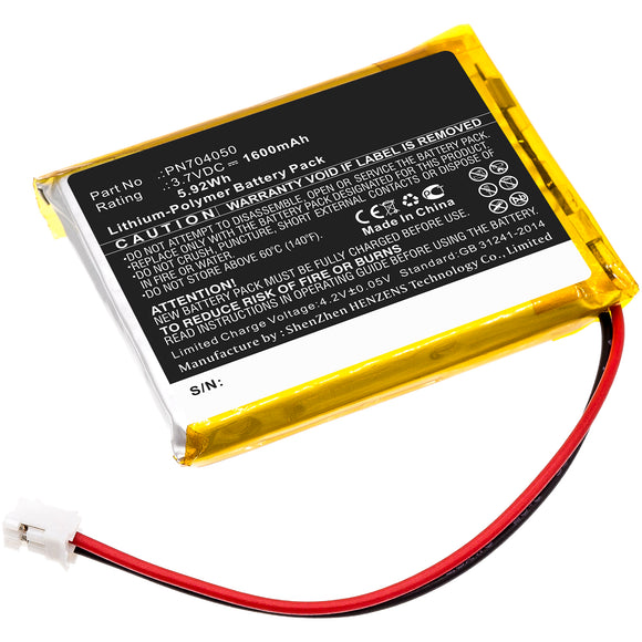 Batteries N Accessories BNA-WB-P11415 LED Light Battery - Li-Pol, 3.7V, 1600mAh, Ultra High Capacity - Replacement for Fatboy PN704050 Battery