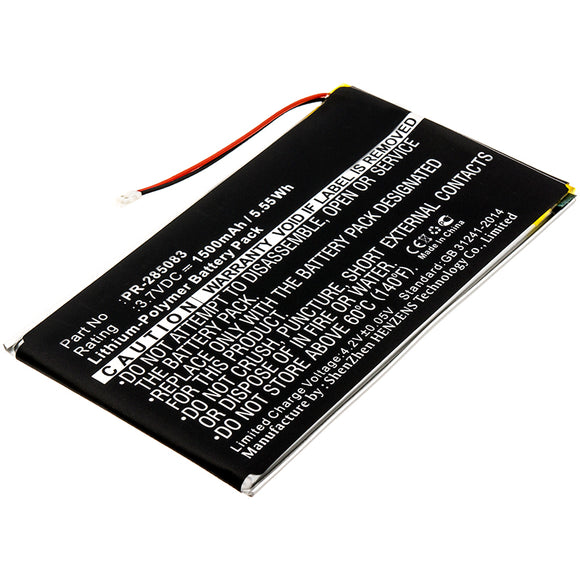 Batteries N Accessories BNA-WB-P7191 Credit Card Reader Battery - Li-Pol, 3.7V, 1500 mAh, Ultra High Capacity - Replacement for Barnes & Noble PR-285083 Battery