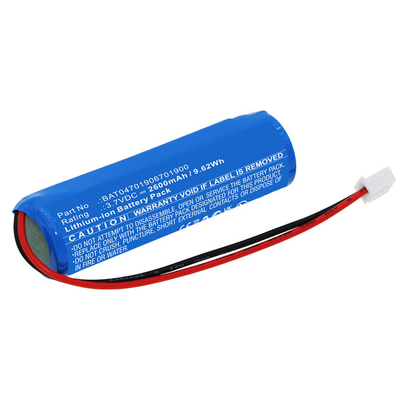 Batteries N Accessories BNA-WB-L18476 Portable Led Desk Lamp Battery - Li-ion, 3.7V, 2600mAh, Ultra High Capacity - Replacement for Zafferano BAT04701906701900 Battery