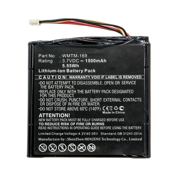 Batteries N Accessories BNA-WB-L12847 Storage Battery - Li-ion, 3.7V, 1500mAh, Ultra High Capacity - Replacement for Kingston WMTM-169 Battery