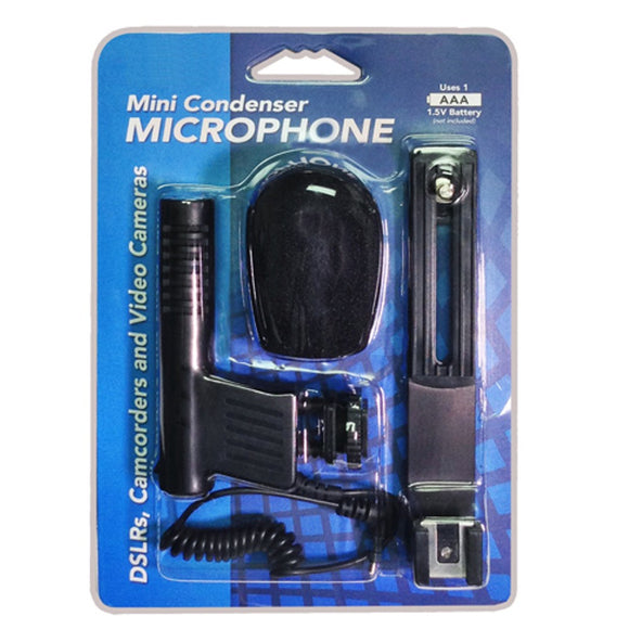 Batteries N Accessories BNA-WB-XM-8 Mini Condenser Microphone - For DSLR's, Camcorders and Video Cameras