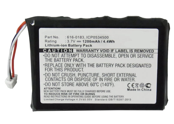 Batteries N Accessories BNA-WB-L8796-PL Player Battery - Li-ion, 3.7V, 1200mAh, Ultra High Capacity - Replacement for Apple 616-0183 Battery