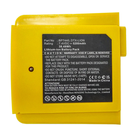 Batteries N Accessories BNA-WB-L15744 Equipment Battery - Li-ion, 7.4V, 5200mAh, Ultra High Capacity - Replacement for Fluke BP7440 Battery