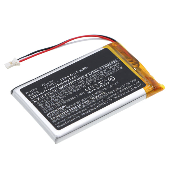 Batteries N Accessories BNA-WB-P18940 Credit Card Reader Battery - Li-Pol, 3.8V, 1580mAh, Ultra High Capacity - Replacement for Poynt CCQ60 Battery