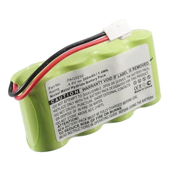 Batteries N Accessories BNA-WB-H13627 Pager Battery - Ni-MH, 4.8V, 300mAh, Ultra High Capacity - Replacement for Signologies PAG0250 Battery