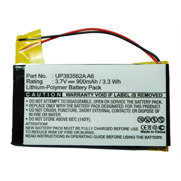 Batteries N Accessories BNA-WB-P16194 PDA Battery - Li-Pol, 3.7V, 900mAh, Ultra High Capacity - Replacement for Palm UP383562A A6 Battery