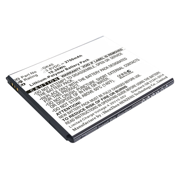 Batteries N Accessories BNA-WB-L3468 Cell Phone Battery - Li-Ion, 3.8V, 2700 mAh, Ultra High Capacity Battery - Replacement for Motorola GK40 Battery