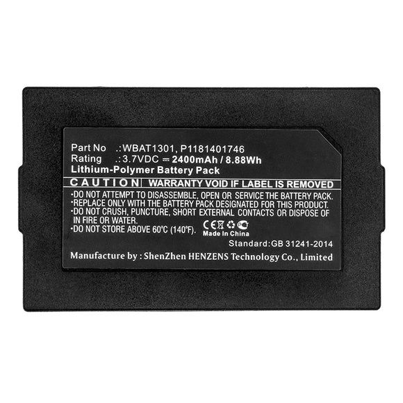 Batteries N Accessories BNA-WB-P12790 Satellite Phone Battery - Li-Pol, 3.7V, 2400mAh, Ultra High Capacity - Replacement for Iridium WBAT1301 Battery