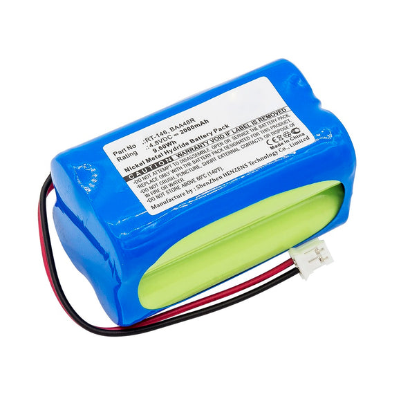 Batteries N Accessories BNA-WB-H12718 Lighting System Battery - Ni-MH, 4.8V, 2000mAh, Ultra High Capacity - Replacement for LFI RT-146 Battery