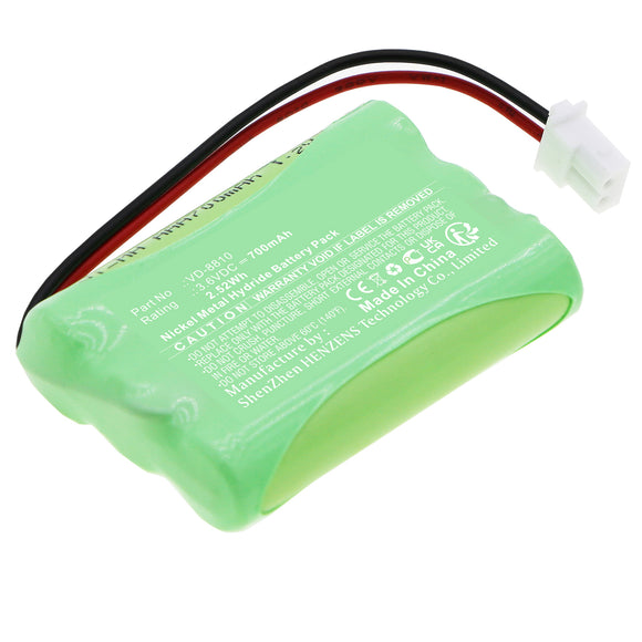 Batteries N Accessories BNA-WB-H17943 Intercom Battery - Ni-MH, 3.6V, 700mAh, Ultra High Capacity - Replacement for Optex VD-8810 Battery