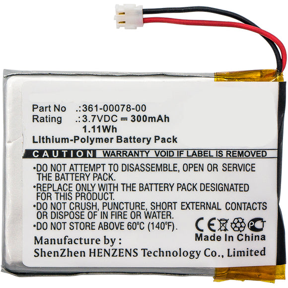 Batteries N Accessories BNA-WB-P8738 Smartwatch Battery - Li-Pol, 3.7V, 300mAh, Ultra High Capacity Battery - Replacement for Garmin 361-00078-00 Battery