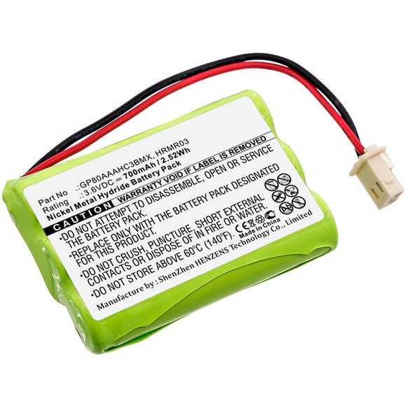 Batteries N Accessories BNA-WB-H7427 Baby Monitor Battery - Ni-MH, 3.6, 700mAh, Ultra High Capacity Battery - Replacement for Motorola GP80AAAHC3BMX, HRMR03 Battery