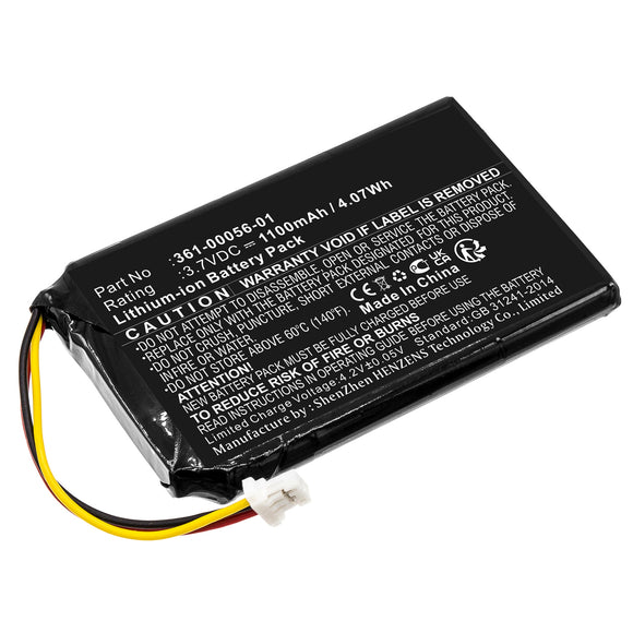 Batteries N Accessories BNA-WB-L4162 GPS Battery - Li-Ion, 3.7V, 1100 mAh, Ultra High Capacity Battery - Replacement for Garmin 361-00056-01 Battery