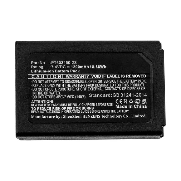 Batteries N Accessories BNA-WB-L15737 Equipment Battery - Li-ion, 7.4V, 1200mAh, Ultra High Capacity - Replacement for CEM PT603450-2S Battery