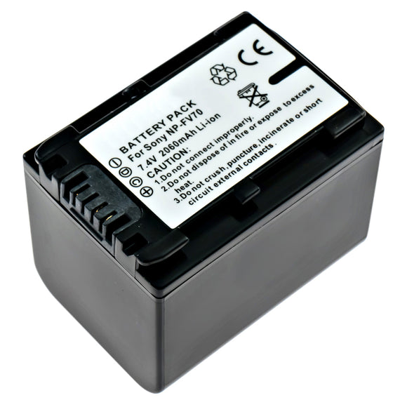 Batteries N Accessories BNA-WB-NPFV70 Camcorder Battery - li-ion, 7.4V, 2060 mAh, Ultra High Capacity Battery - Replacement for Sony NP-FV70 V Battery