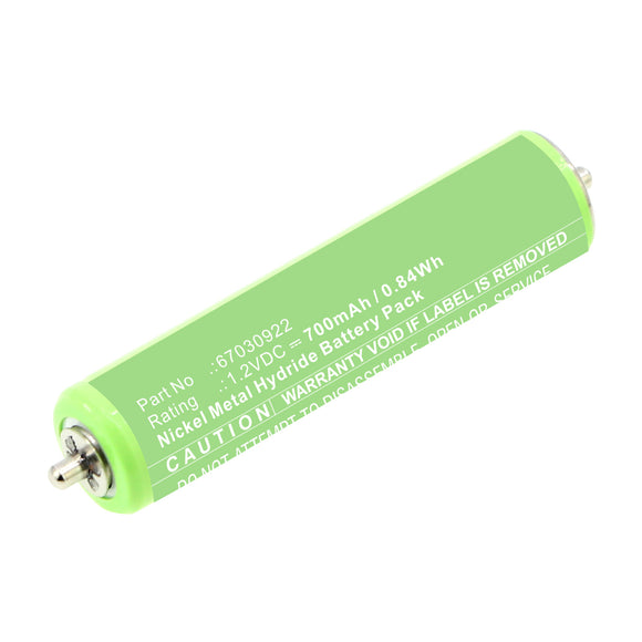 Batteries N Accessories BNA-WB-H17521 Shaver Battery - Ni-MH, 1.2V, 700mAh, Ultra High Capacity - Replacement for Braun 67030922 Battery