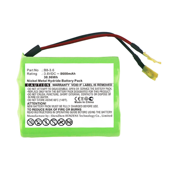 Batteries N Accessories BNA-WB-H13762 Solar Marine Light Battery - Ni-MH, 3.6V, 8600mAh, Ultra High Capacity - Replacement for Sealite B8-3.6 Battery