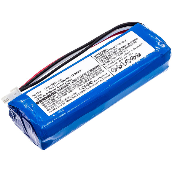 Batteries N Accessories BNA-WB-P8121 Speaker Battery - Li-Pol, 3.7V, 6000mAh, Ultra High Capacity Battery - Replacement for JBL GSP1029102A Charge 3 Battery