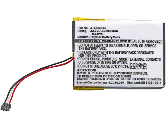 Batteries N Accessories BNA-WB-P7372 Smart Home Battery - Li-Pol, 3.7V, 200 mAh, Ultra High Capacity Battery - Replacement for Nest TL363844 Battery
