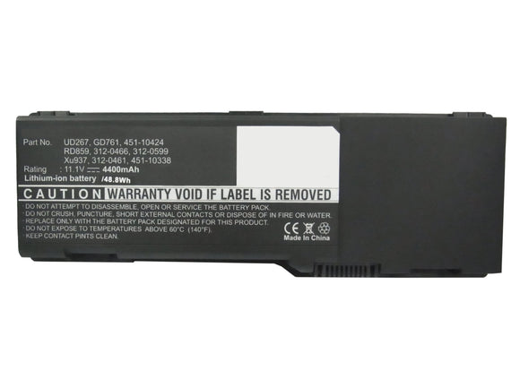 Batteries N Accessories BNA-WB-3320 Laptop Battery - Li-ion, 11.1V, 4400 mAh, Ultra High Capacity Battery - Replacement for Dell 6400 Battery
