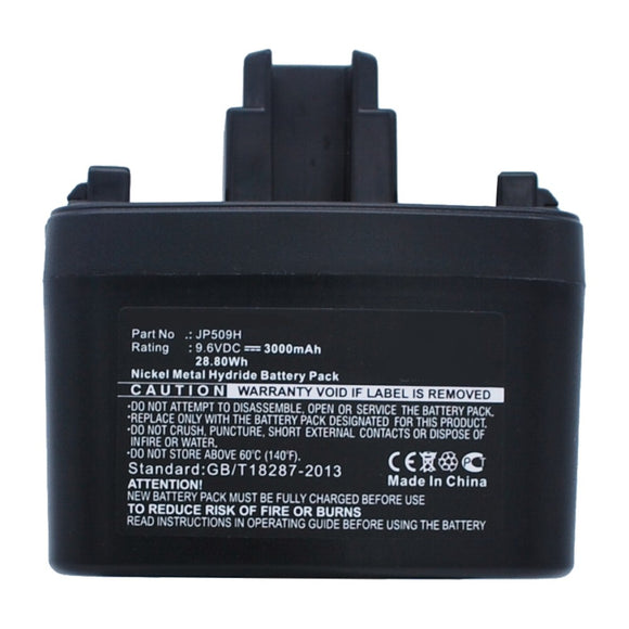 Batteries N Accessories BNA-WB-H6343 Power Tools Battery - Ni-MH, 9.6V, 3000 mAh, Ultra High Capacity Battery - Replacement for Max Rebar JP509H Battery