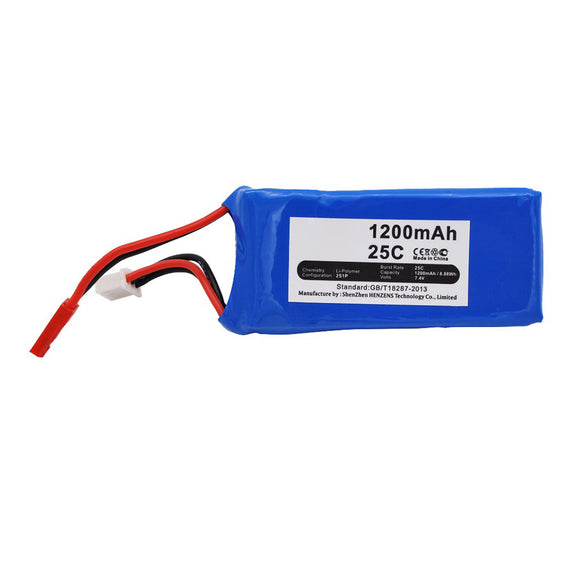 Batteries N Accessories BNA-WB-P16713 RC Hobby Battery - Li-Pol, 7.4V, 1200mAh, Ultra High Capacity - Replacement for Wltoys A949 Battery