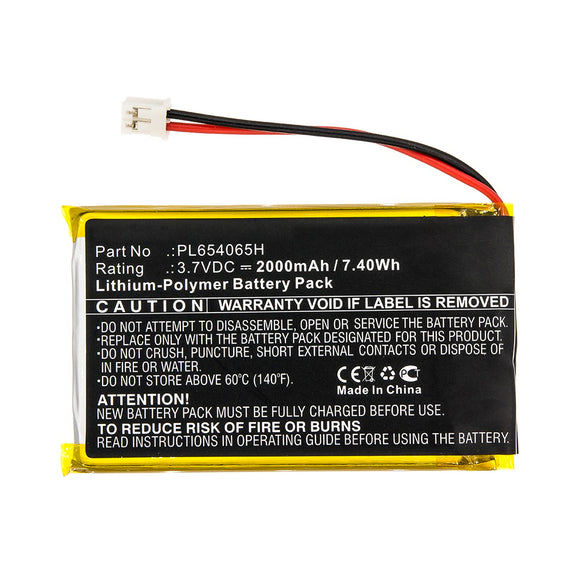 Batteries N Accessories BNA-WB-P12104 Baby Monitor Battery - Li-Pol, 3.7V, 2000mAh, Ultra High Capacity - Replacement for Luvion PL654065H Battery