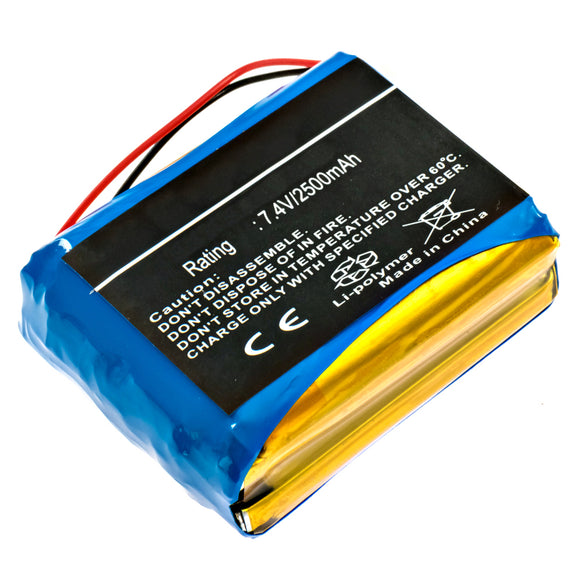 Batteries N Accessories BNA-WB-P8142 Speaker Battery - Li-Pol, 7.4V, 2500mAh, Ultra High Capacity Battery - Replacement for Philips 104050-2S, 2ICP11/41/54 Battery